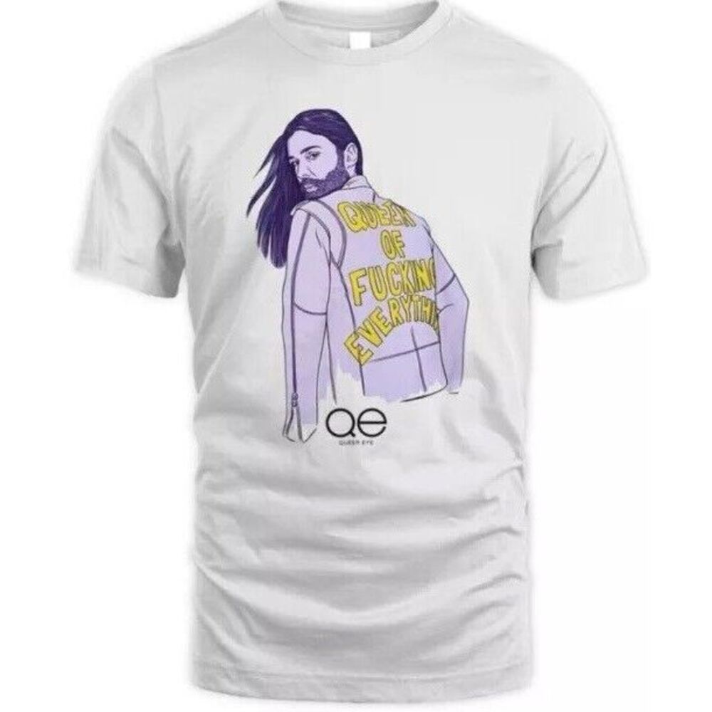 Queer Eye T-Shirt Tee Queen Of F…ng Everything‎ Unisex White XX-Large LGBT NWT